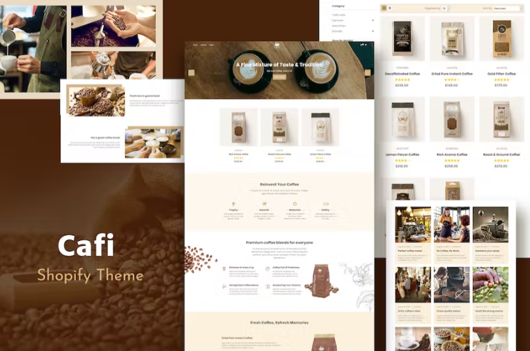 Cafi - Coffee Shops & Cafés Responsive Shopify