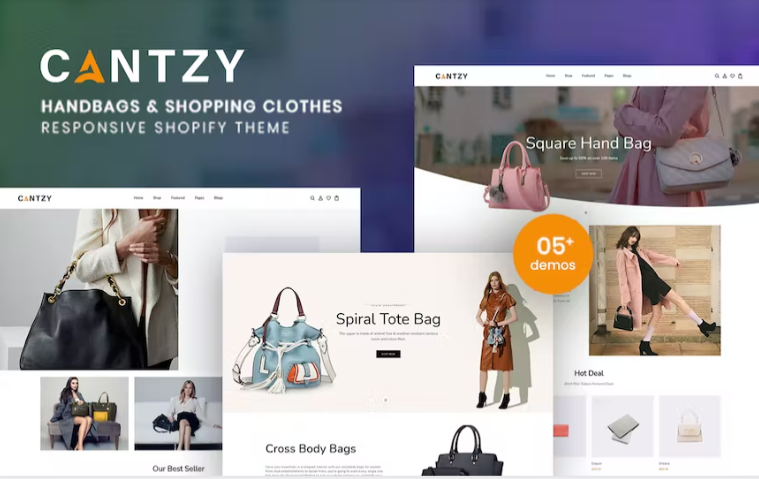 Cantzy - Handbags & Shopping Clothes Shopify Theme