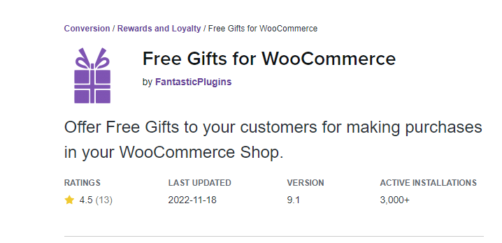 Product Image - Free Gifts for WooCommerce 12.7.0