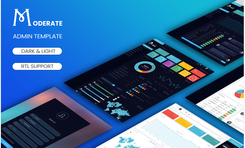 Moderate - Bootstrap Dark & Light Admin Template