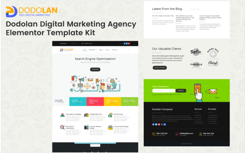 Dodolan - Digital Marketing Agency Elementor Template Kits(m)