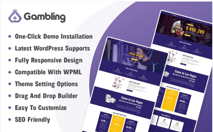 Casino and Gambling WordPress Theme