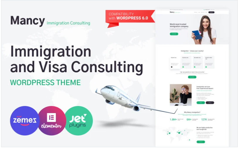 Mancy - Immigration and Visa Consulting WordPress Theme