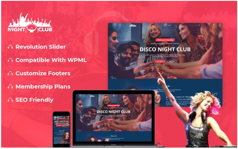 Night Club - Party WordPress Theme