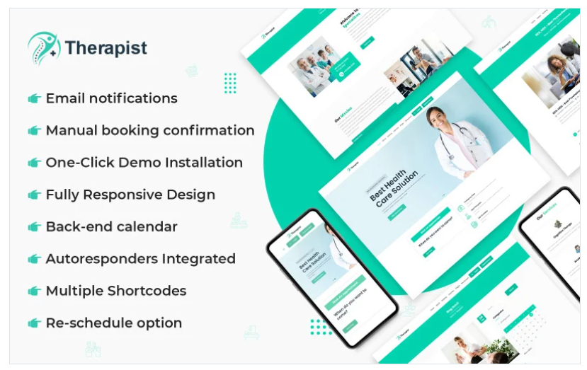 Therapist - Doctor Appointment Booking WordPress Theme