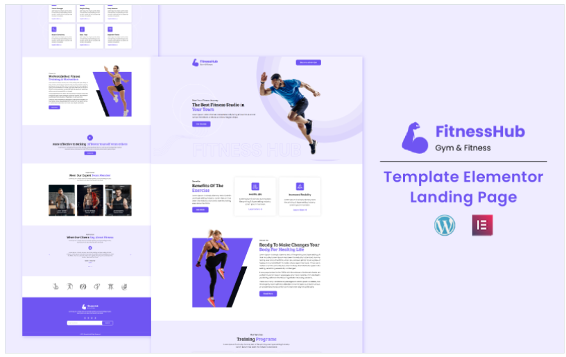 FitnessHub - Gym and Fitness Elementor Landing Page Template(m)