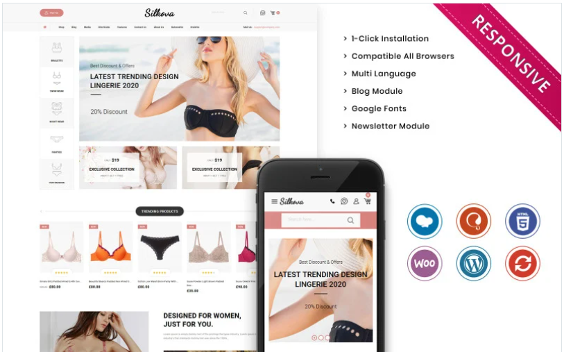 Silkova - The Ladies Wear Woocommerce Responsive