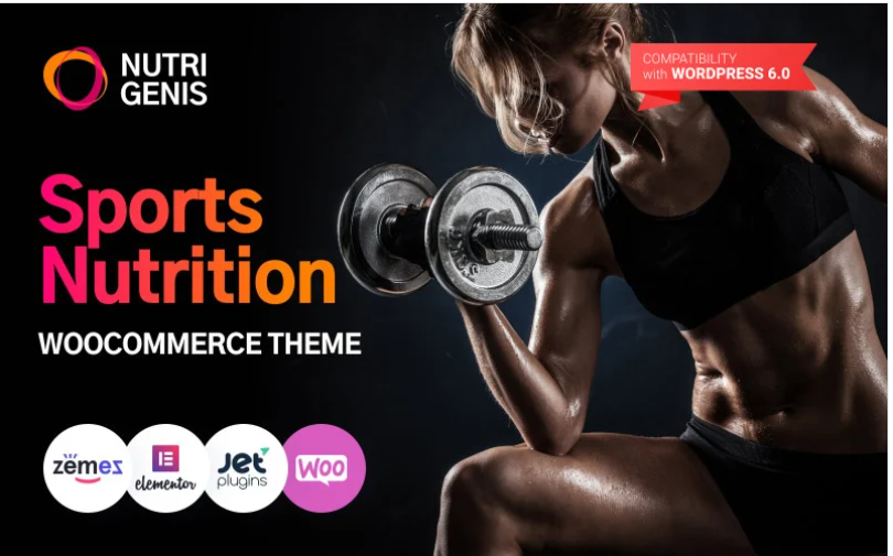 Nutrigenis - Sports Nutrition WordPress Theme