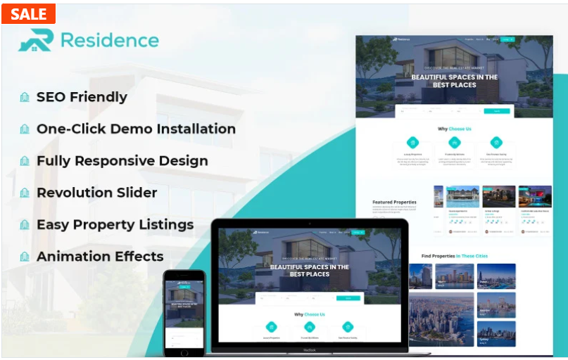 Product Image - Residence – Real Estate WordPress Theme 5.4.0