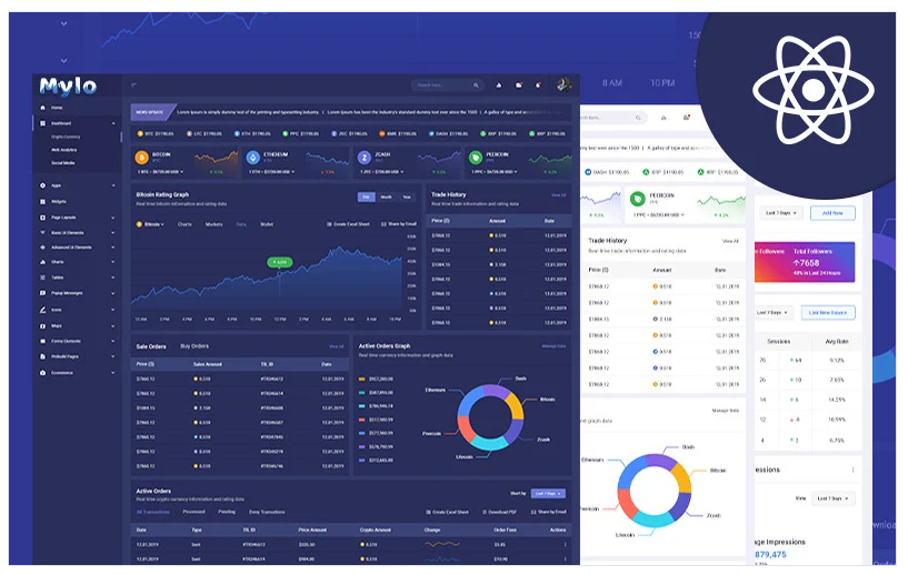 Mylo React JS Admin Dashboard Template