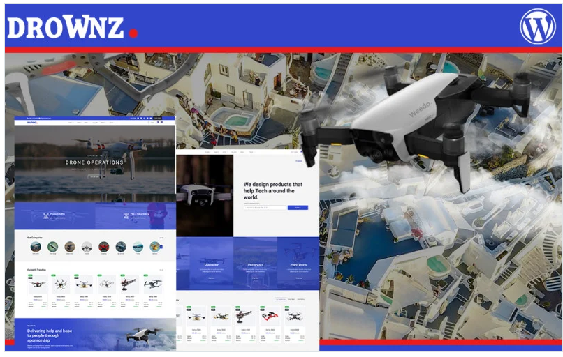 Drownz Drone Photography & Drown Shop WooCommerce Theme