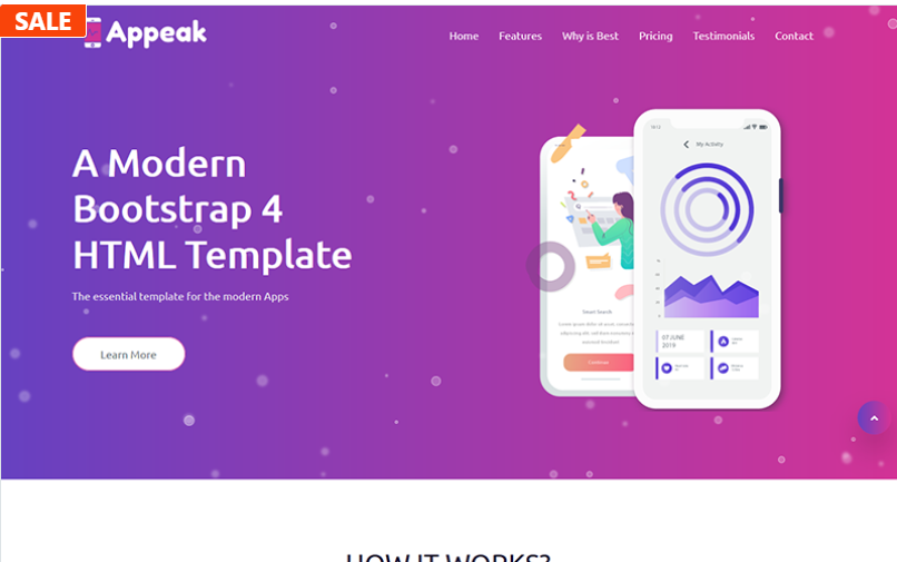 Appeak - App HTML5 Landing Page Template