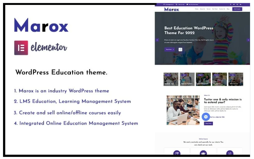 Marox - Academics and Education LMS WordPress Theme