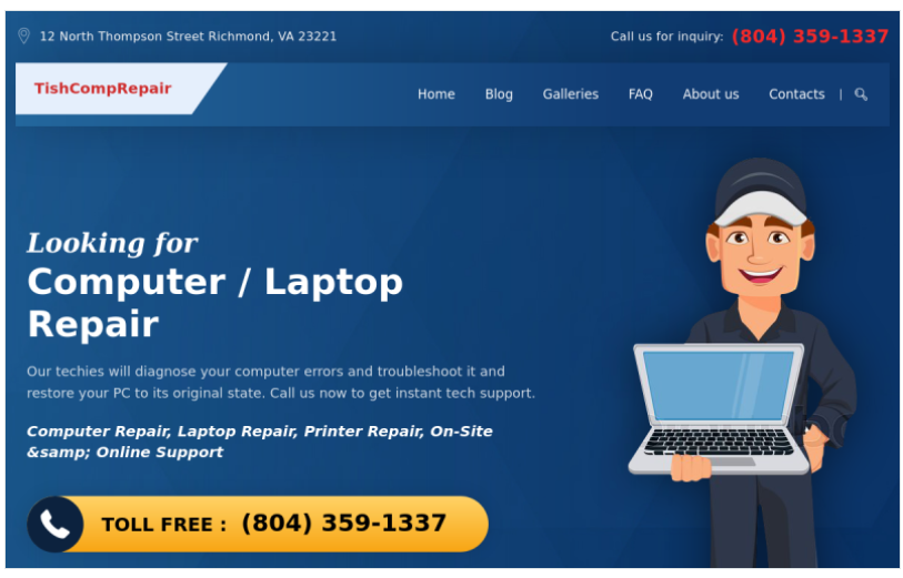 Product Image - TishCompRepair – Computer Repair WordPress Theme