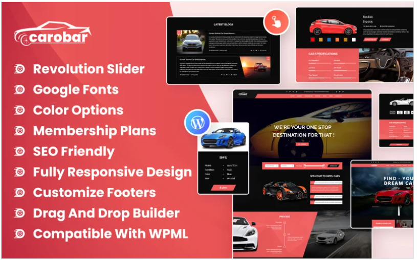 Product Image - Carobar – Car Dealer WordPress Theme