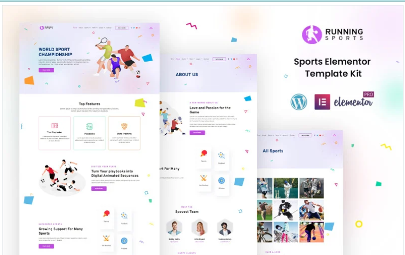 Running Sports - Sports Ready to Use Elementor Kit(m)