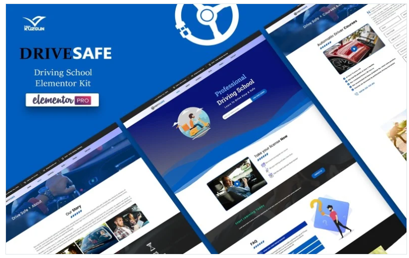 Drive Safe - Driving School Template - Elementor Kit(m)