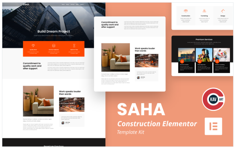 Saha - Construction Elementor Kit(m)