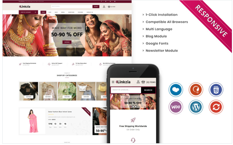 Product Image - Linkzia – The Women Woocommerce Responsive Store