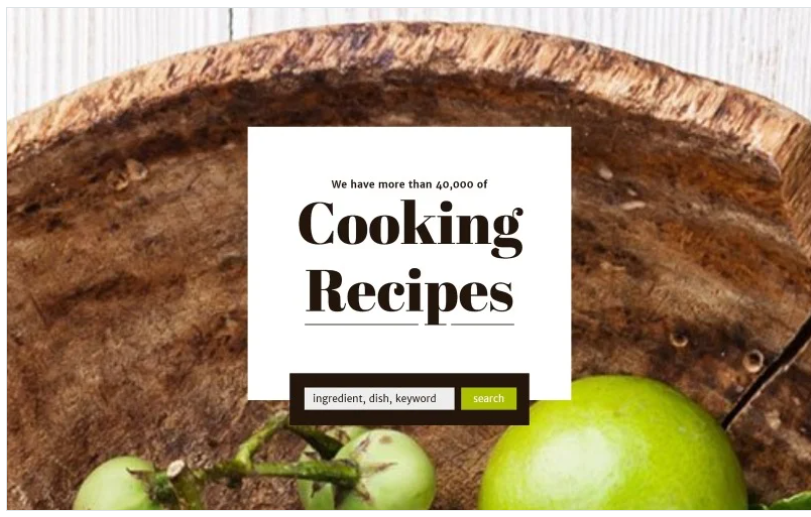 Cooking Responsive Landing Page Template