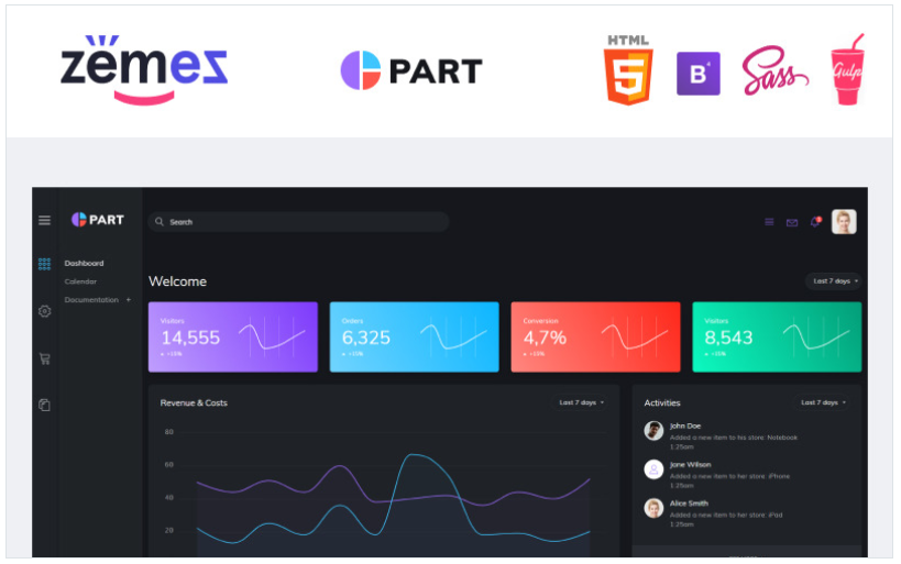 Part - Multipurpose User-friendly Creative Admin Template