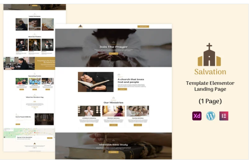 Salvation - Church Elementor Landing Page Template(m)