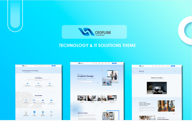 CROPLINK - Tech Corporate & Ecommerce WordPress Theme