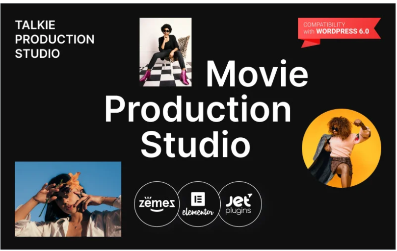 Product Image - Talkie Production Studio Movie WordPress Theme