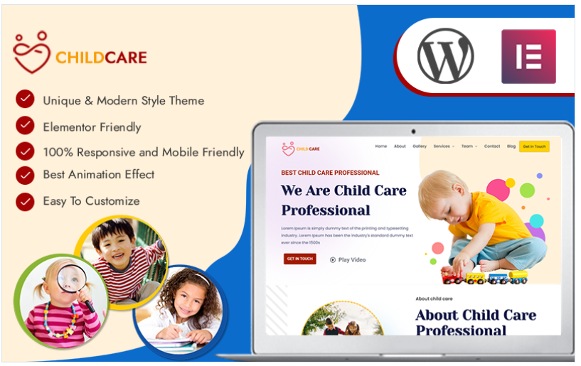 Child Care Premium Wordpress Theme