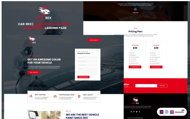 Car-Rex - Car Painting Services Elementor Template(m)