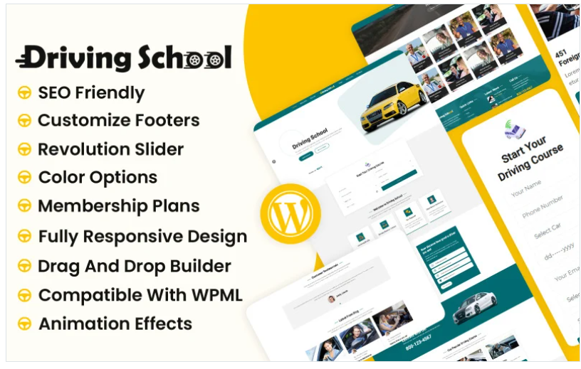 DriveOn - Driving School WordPress Theme