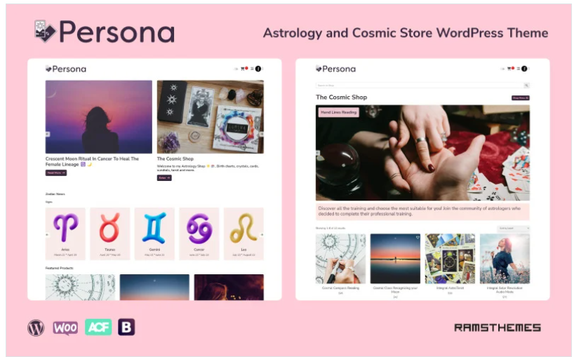 PERSONA - Astrology Influencer WordPress Theme