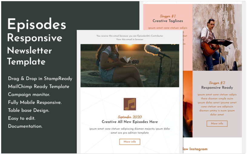 Episodes - Responsive Email Newsletter Template