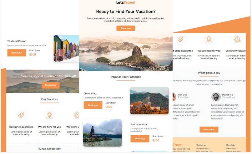LetsTravel - Travel newsletter template multipurpose