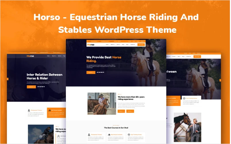 Horsep - Equestrian and Horse Riding, Racing WordPress Theme