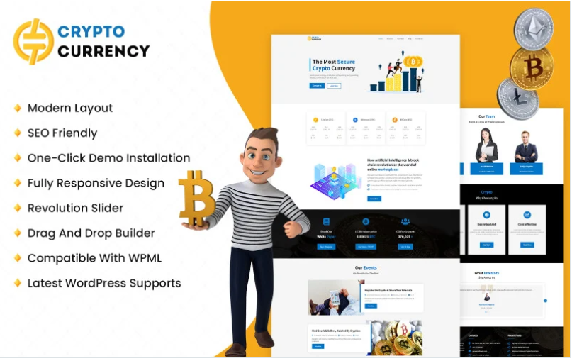 Crypto Currency WordPress Theme