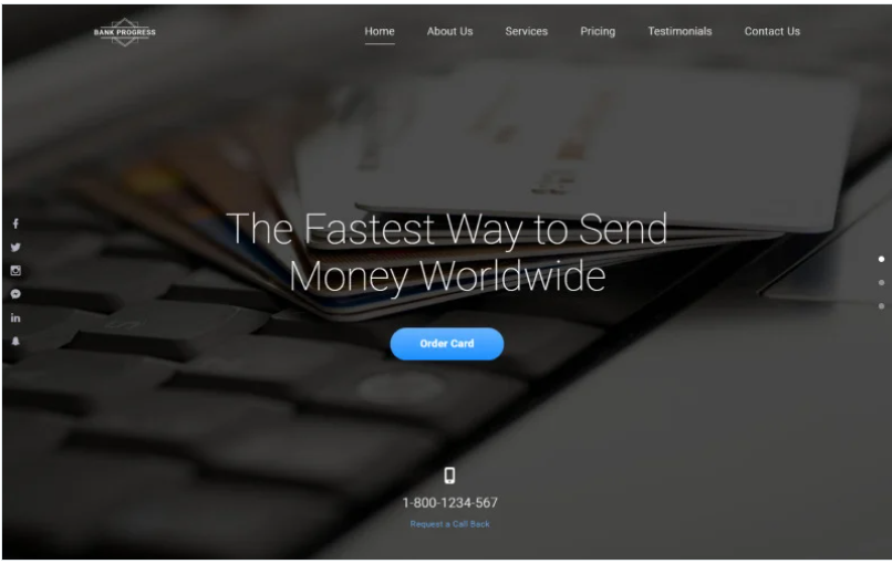 Bank Progress - Solid Bank HTML Landing Page Template