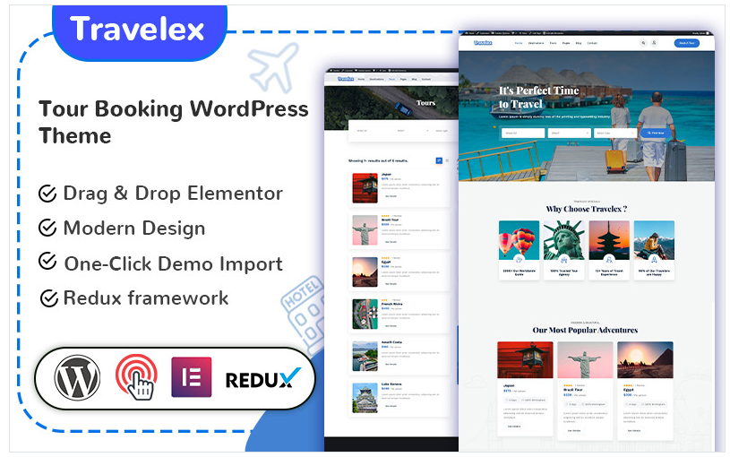 Travelex - Travel Booking WordPress Theme