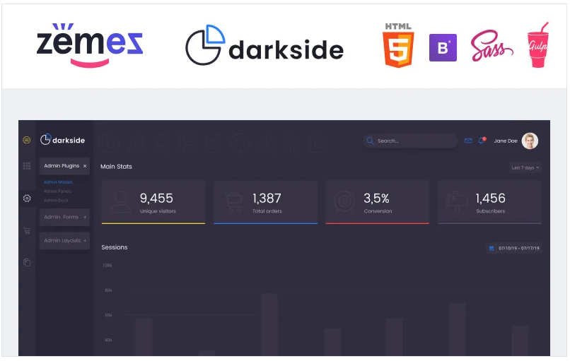 Darkside - Multipurpose Dashboard Stylish Admin Template