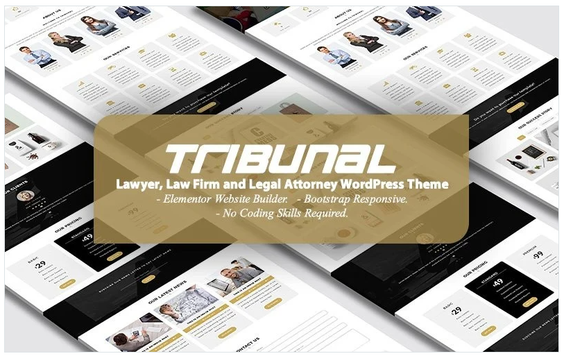 TRIBUNAL - Lawyer, Law Firm and Legal Attorney Landing Page WordPress Theme