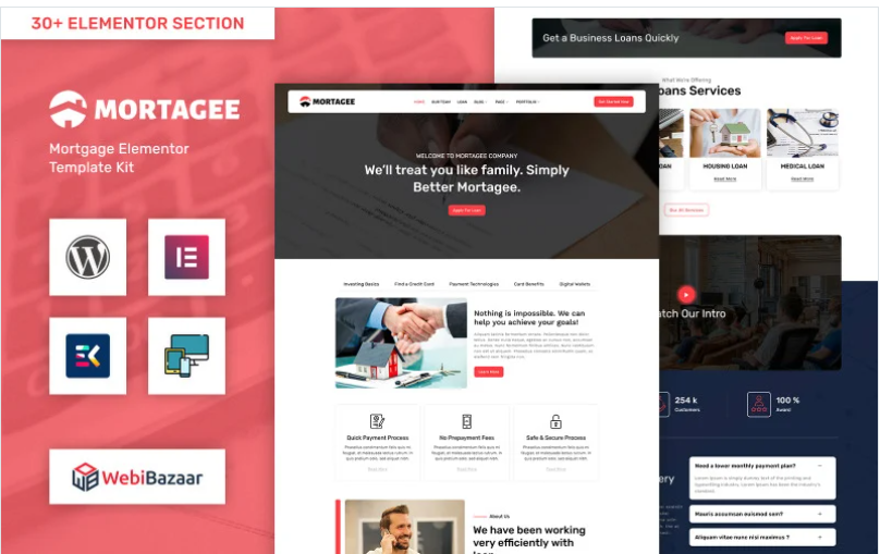 Mortagee - Banking, Loan Business & Finance WordPress theme