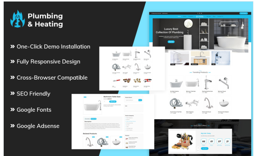 Plumbing And Heating Suppliers WordPress Theme