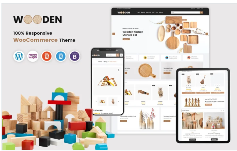Wooden - Responsive WooCommerce Template