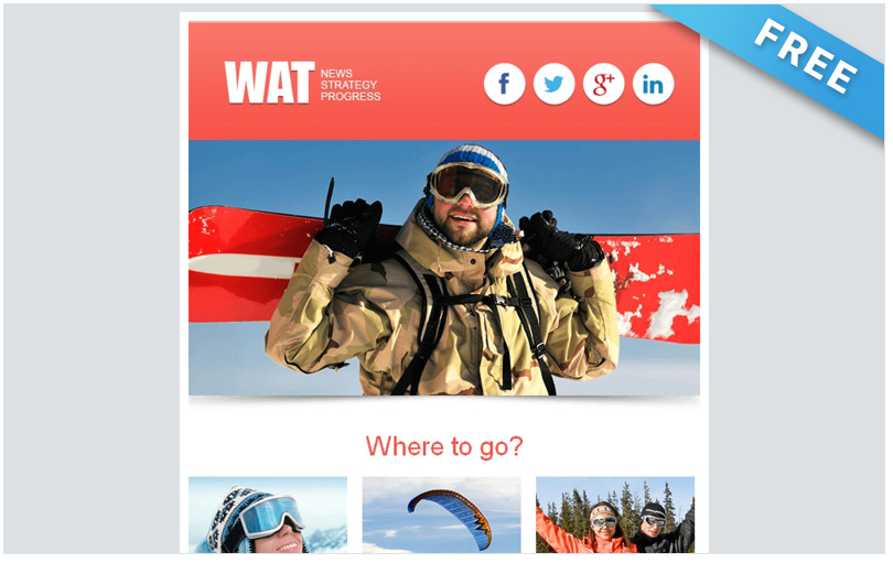 Wat - Free Sports Themed Newsletter Template