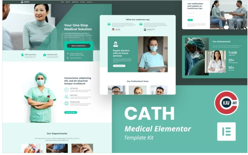 Cath - Medical Elementor Template Kit(m)