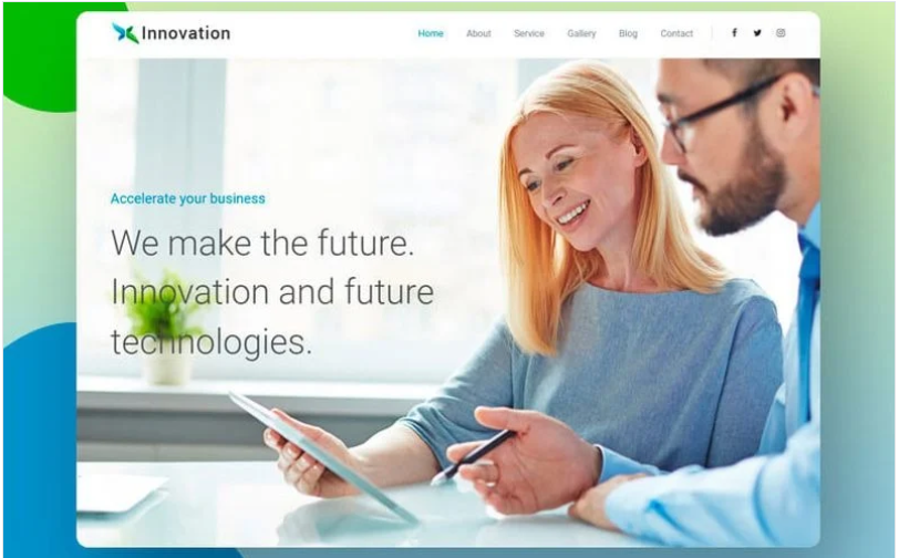 Innovation Rival Business Corporate WordPress theme