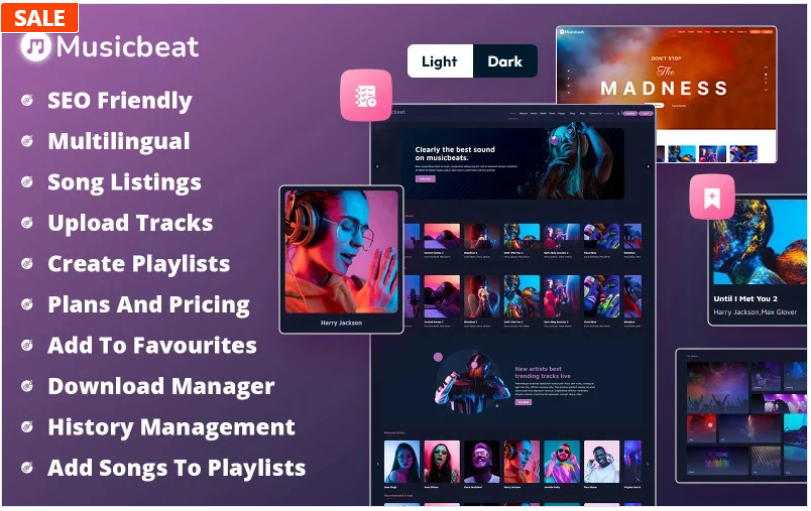 Product Image - MusicBeat – Web Music Streaming WordPress Theme
