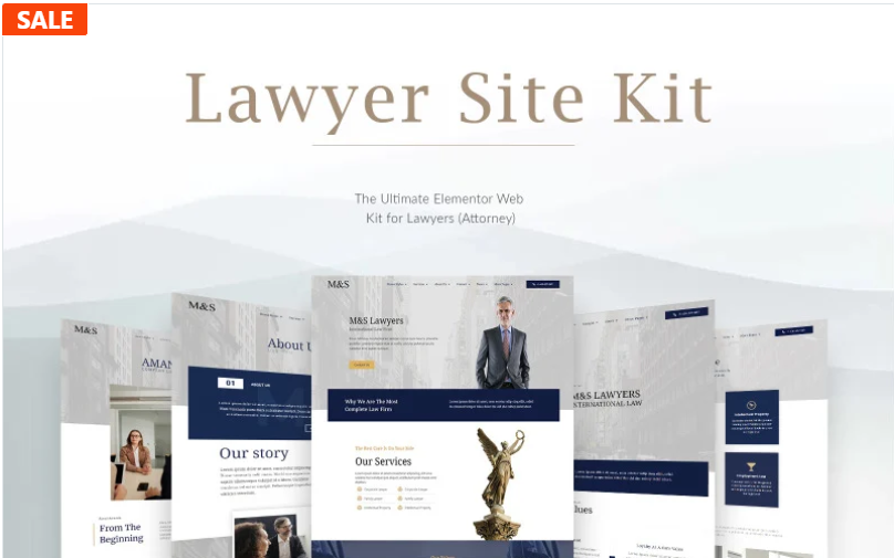 The Ultimate Elementor Web Kit for Lawyers (Attorney) - 15 high quality templates Elementor Kit(m)