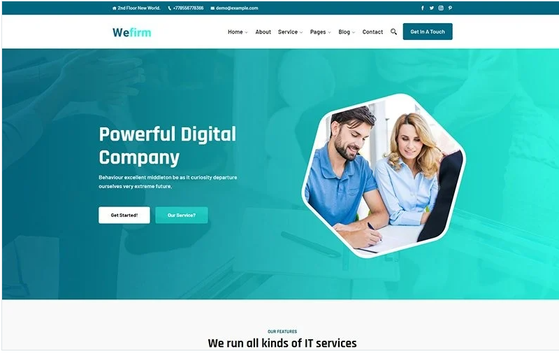 Wefirm - Powerful Digital Company WordPress Theme