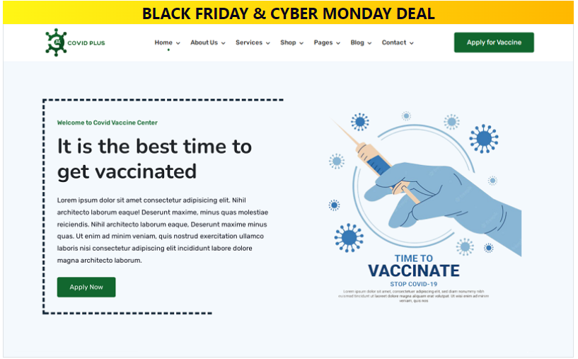 Covid Plus - Coronavirus and Medical Store WordPress Theme